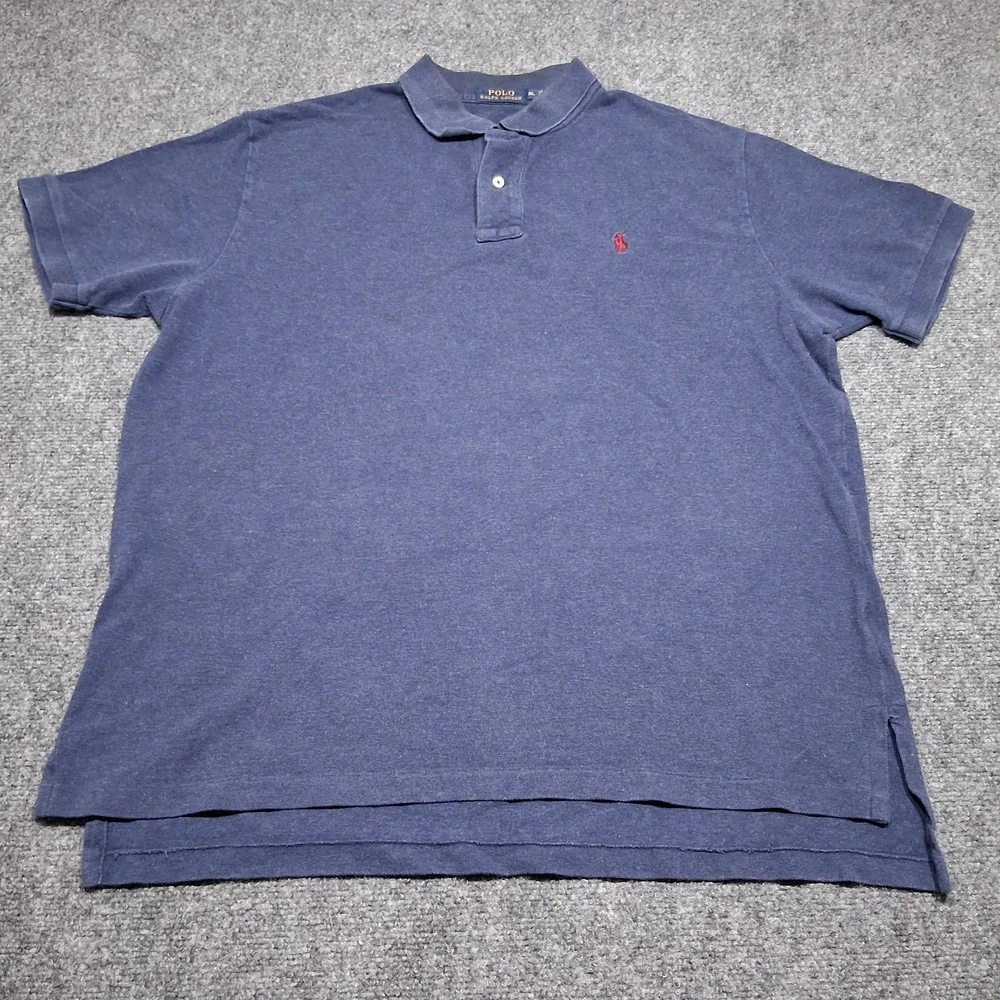 Vintage Polo Ralph Lauren Navy Blue Button Up Shirt Men's Size‎ XL Preppy